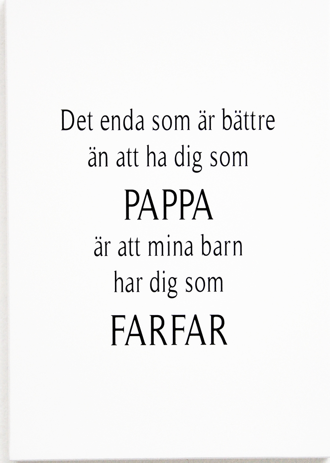 Skylt Pappa och Farfar Presenteriet.se